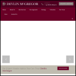 Screen shot of the Devlin McGregor website.