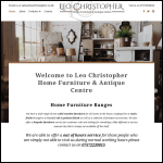 Screen shot of the Leo Christopher - Home furniture showroom website.