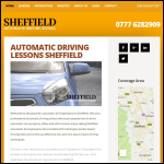 Screen shot of the Sheffield Automatic Driving School website.