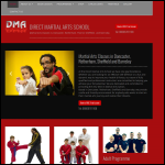 Screen shot of the Direct Martial Arts website.