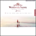 Screen shot of the Worldwide Nanny Ltd website.