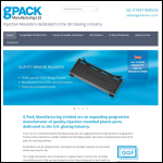 Screen shot of the G Pack Manufacturing Ltd website.