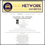Screen shot of the Guildford Taxi Network website.