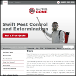 Screen shot of the All Pests Gone website.