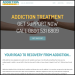 Screen shot of the Addiction Helpline UK website.