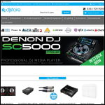Screen shot of the DJ Store website.