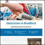 Screen shot of the Queensbury Electrical Services website.