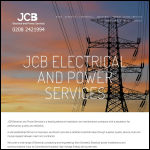 Screen shot of the JCB Electrical and Power Services website.