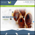 Screen shot of the Beds and Bucks Pest Control website.