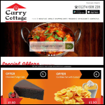 Screen shot of the Curry Cottage website.