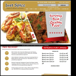 Screen shot of the Just Spice website.