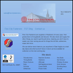 Screen shot of the Fine City Fasteners website.