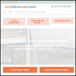 Screen shot of the Derby Blinds and Curtains website.