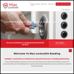 Screen shot of the Max Locksmith Reading - 24 Hour Locksmith Reading website.