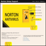 Screen shot of the Norton Setup Support uk website.