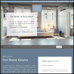 Screen shot of the Our Home Estates website.