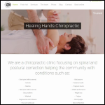 Screen shot of the Healing Hands Chiropractic website.