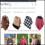 Screen shot of the justwool website.