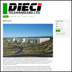 Screen shot of the Dieci Telehandlers Ltd website.