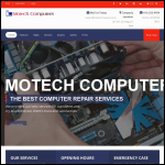 Screen shot of the Motech Computers website.