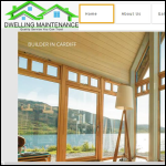 Screen shot of the Dwelling Maintenance website.