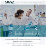 Screen shot of the Gifford Bioscience website.