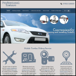 Screen shot of the Professional Towbars website.