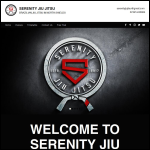 Screen shot of the Serenity Jiu Jitsu website.