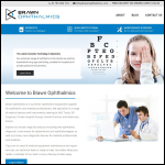 Screen shot of the Brawn Ophthalmics website.