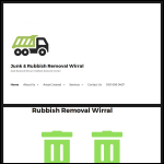 Screen shot of the Junk Removal Wirral website.