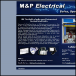 Screen shot of the M & P Electrical website.
