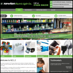 Screen shot of the Newton Electric Light Company Ltd website.