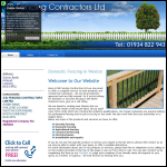 Screen shot of the S.B. Fencing Contractors Ltd website.