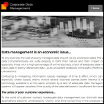 Screen shot of the Corporate Data Management Ltd website.