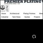 Screen shot of the Premier Plating Works website.