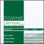 Screen shot of the Downie Drywall Systems Ltd website.