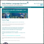 Screen shot of the Sally Walker Language Services website.