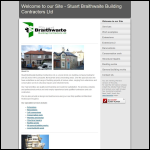 Screen shot of the Stuart Braithwaite Building Contractors Ltd website.