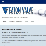 Screen shot of the Eaton Valve Products Ltd website.