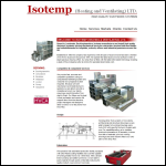 Screen shot of the Isotemp (Heating & Ventilating) Ltd website.