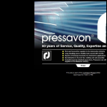 Screen shot of the Pressavon Ltd website.