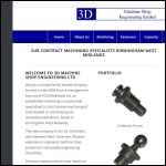 Screen shot of the 3d Machine Shop Engineering Ltd website.