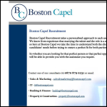 Screen shot of the Boston Capel Recruitment Ltd website.