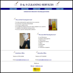 Screen shot of the D & S Cleaning Services website.