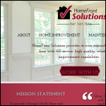 Screen shot of the Homefrontsolutions Ltd website.
