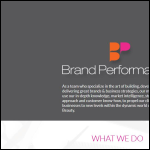 Screen shot of the Brand Performance Uk Ltd website.