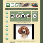 Screen shot of the Pet Portraits by Aron Gadd website.