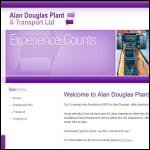 Screen shot of the Alan Douglas Haulage Ltd website.