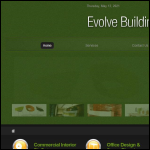Screen shot of the Evolution Building Solutions Ltd website.