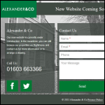 Screen shot of the Alexander & Co Residential Ltd website.